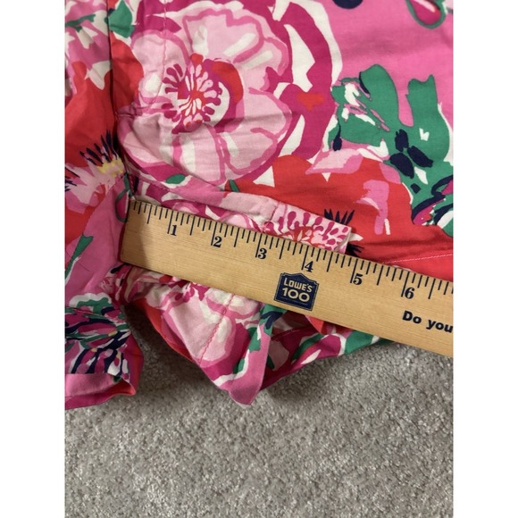 Lilly Pulitzer A Thing Called Love Red Pink Green‎ Floral Callahan Shorts-00 - Picture 7 of 8